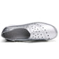 durable Breathable, women's orthopedic slip-on shoes - perforated, cushioned, pu leather, casual wear