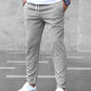 Stretch Comfort Trousers with Adjustable Drawstring Waistband, Lightweight Work Pants for All-Day Wear-1