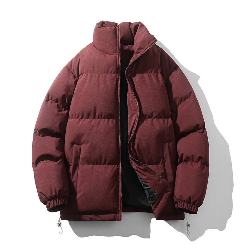 Relaxed Warm Men Down Coat - Boxy Puffer, Polyester, Urban