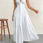 Sleeveless Long Summer Dress, Summer 2026 Trend, Vacation Ready – Backless Halter Suspender Maxi Dress