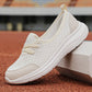 Light Breathable Women’s Lace-Up Sneakers - Low-Profile Round-Toe, Mesh Upper, For Regular Wear