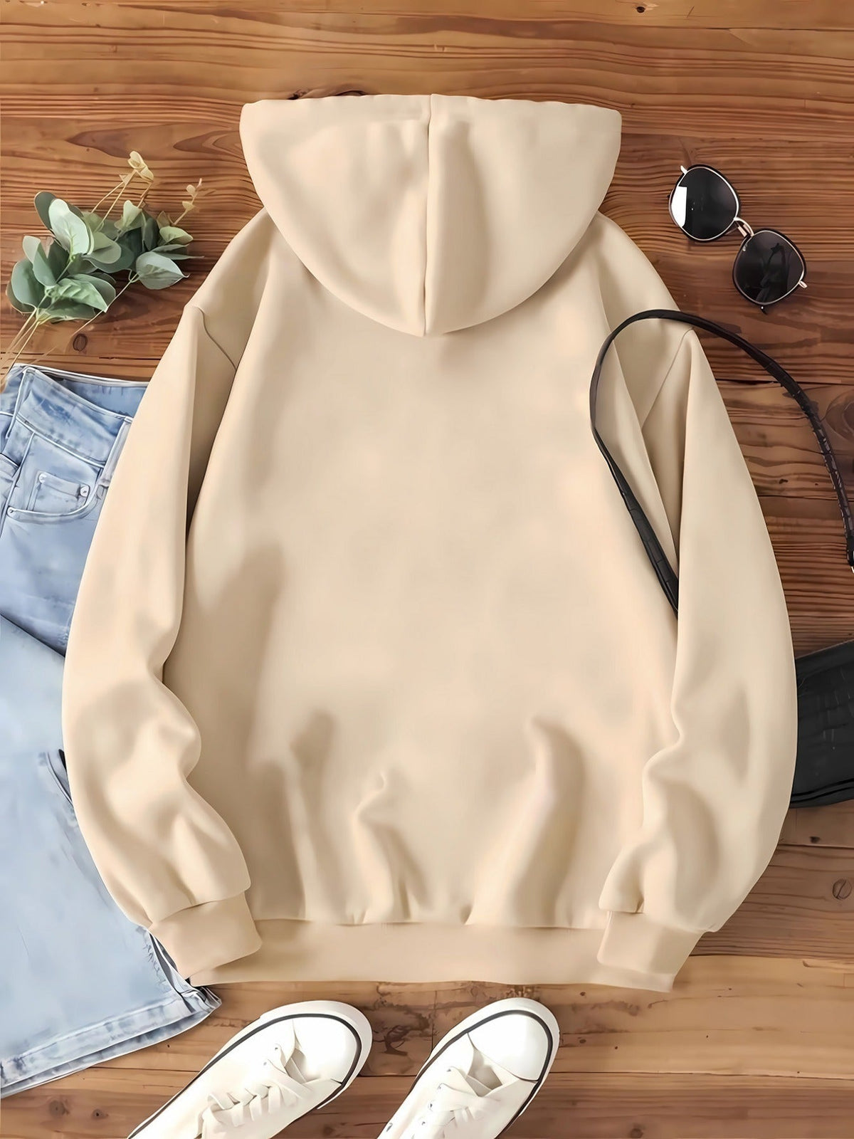 Plush Women's Hoodie Pullover - Oversized Fleece, Casual