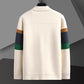 Plush Mens Cardigan Jacket - Relaxed Lapel, Polyester Casual