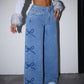 Loose Fit Blue Denim Jeans with Grinding Detail for Casual Stylish Looks-2