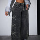 Variant image for Loose Fit Blue Denim Jeans with Grinding Detail for Casual Stylish Looks-16