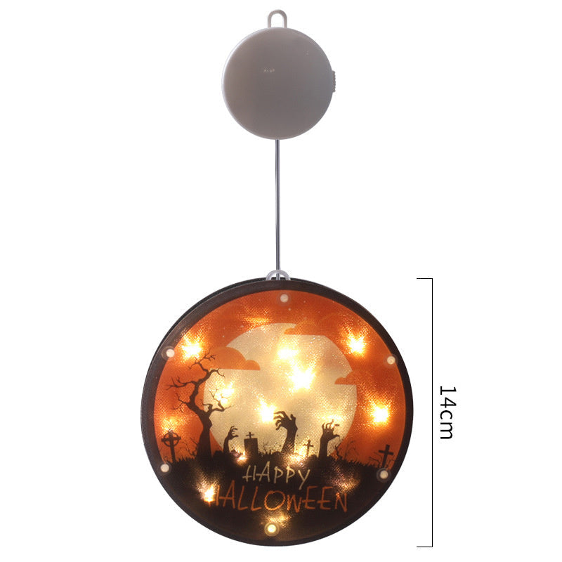 LED Halloween Lantern 160mm PVC Decor, IP44 Spooky Glow