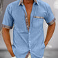Men's Short Sleeve Cotton Shirt for Casual and Semi-Formal Wear, Breathable Fabric, Slim Fit Available in Multiple Sizes-5