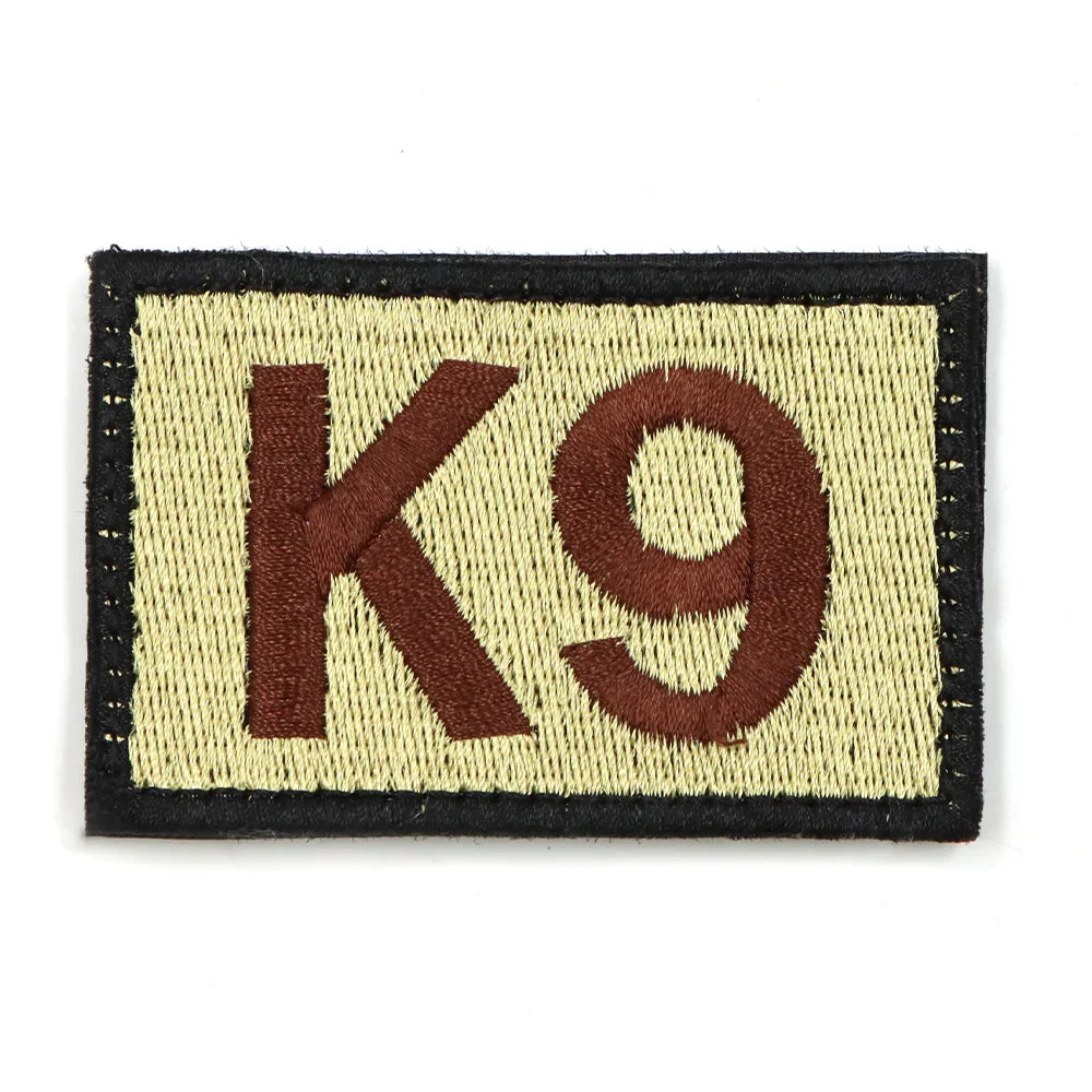 Patch K9 Embroidered Beige Harness Patch For Hook And Loop Fall 2025 Trend Clear K9 Label