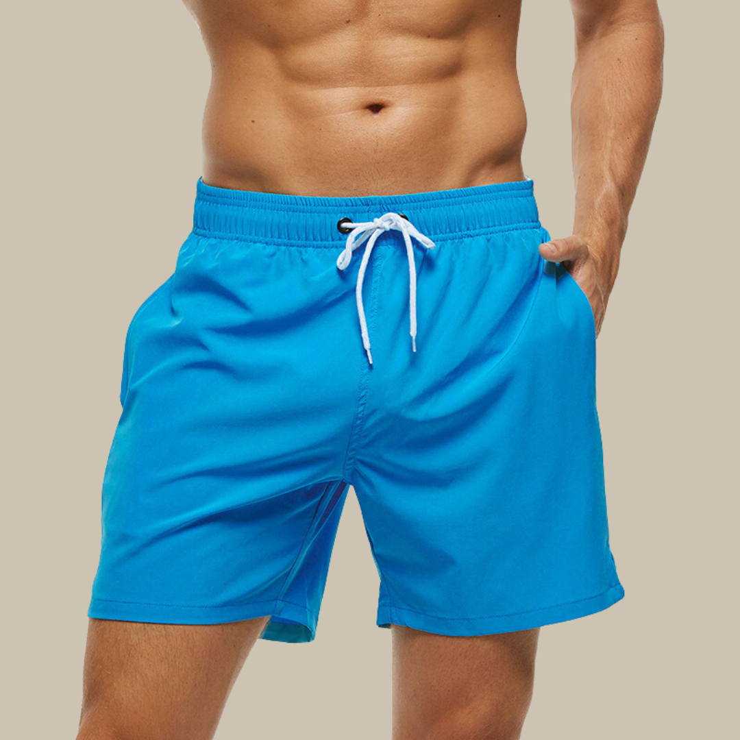 Variant image for Men's Fast-Drying Swim Trunks with Zipped Pockets and Adjustable Cord Closure, Stretch Cut Bathing Suits for Beach and Pool Activities-17