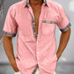 Men's Short Sleeve Cotton Shirt for Casual and Semi-Formal Wear, Breathable Fabric, Slim Fit Available in Multiple Sizes-6