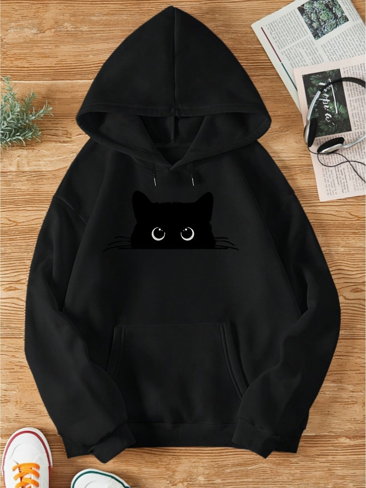 Plush Women's Hoodie Pullover - Oversized Fleece, Casual