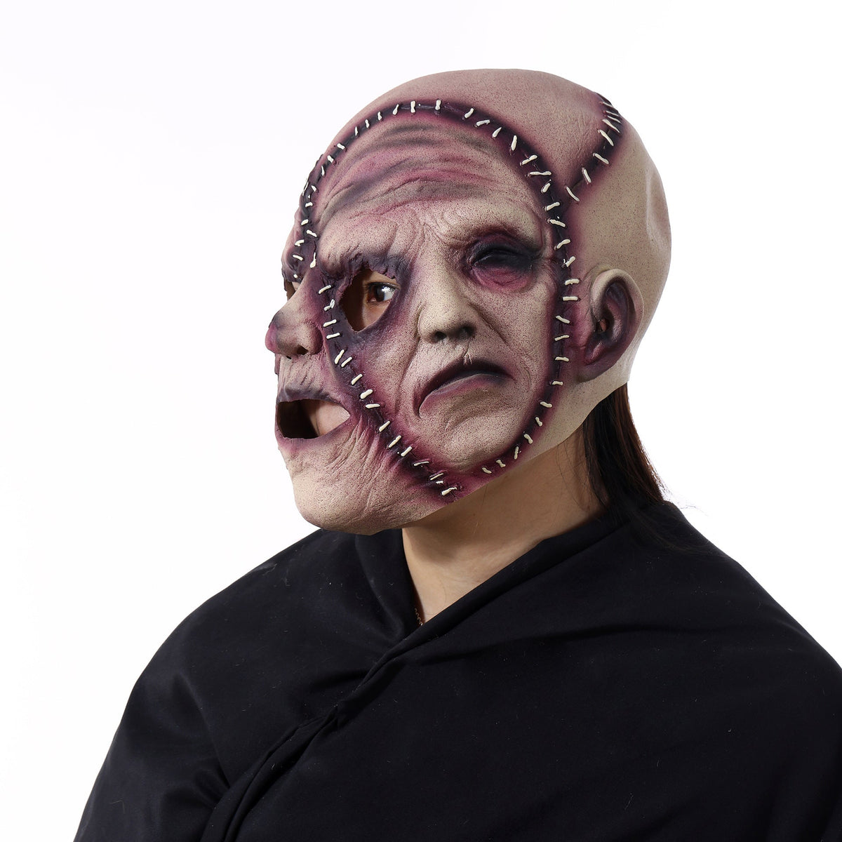 Mask Halloween Three Sided Grimace Latex Cosplay Prop