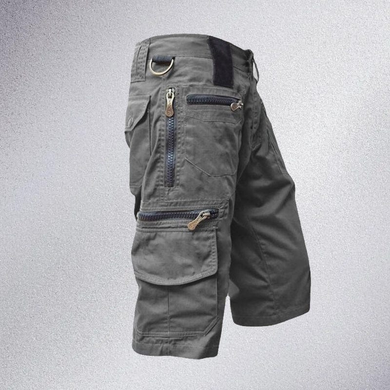 Variant image for Men's Cargo Shorts with 10 Pockets, Comfortable Cotton Fabric, Adjustable Waistband for Outdoor Activities-1