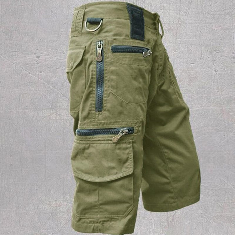 Men's Cargo Shorts with 10 Pockets, Comfortable Cotton Fabric, Adjustable Waistband for Outdoor Activities-6