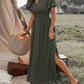 Elegant Women's Long Dress with Wide Sleeves and Stylish Neckline, Perfect for Formal Occasions and Casual Wear-1