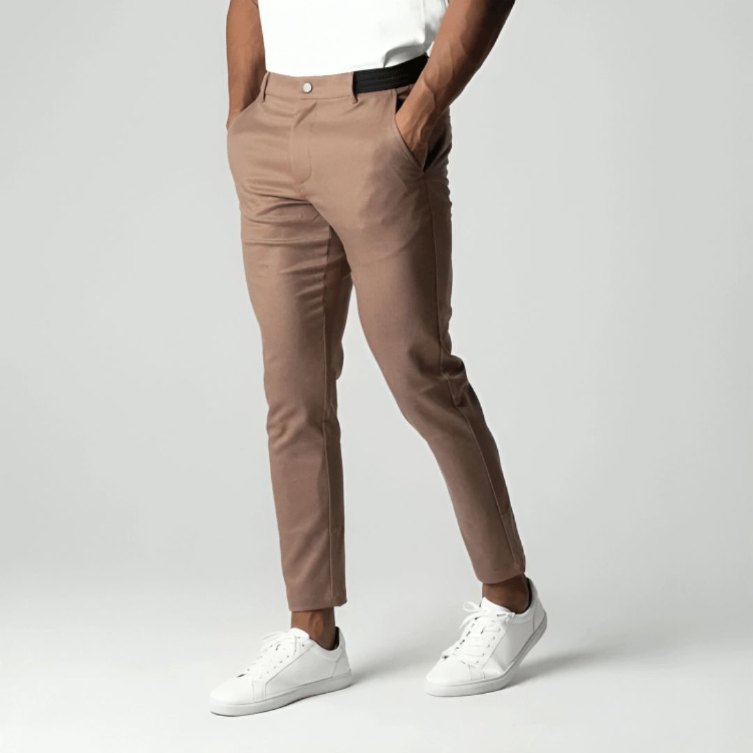 Men's Stretch Pants, Ultra-Stretch Fabric, Comfortable Fit for Work and Casual Wear, Available in Slim, Regular, and Relaxed Styles-2