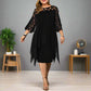 Elegant Oversized Long Sleeve Midi Dress with Unique Sleeve Design for Women, Versatile Style for Casual and Formal Occasions-2