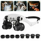 Magnifier Headband LED Jeweler Glasses With 8 Lenses