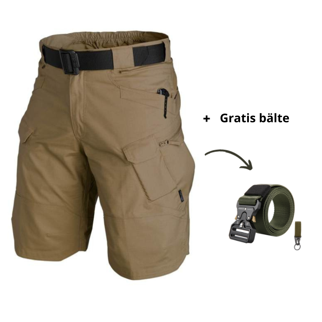 Variant image for Men's Black Cargo Shorts with 7 Pockets, Lightweight Water-Repellent Fabric for Outdoor Adventures-37