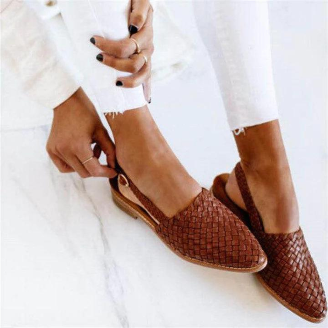 Variant image for Handmade Strappy Flat Sandals for Women with Adjustable Straps, Comfortable Leather Spring/Summer Footwear-1