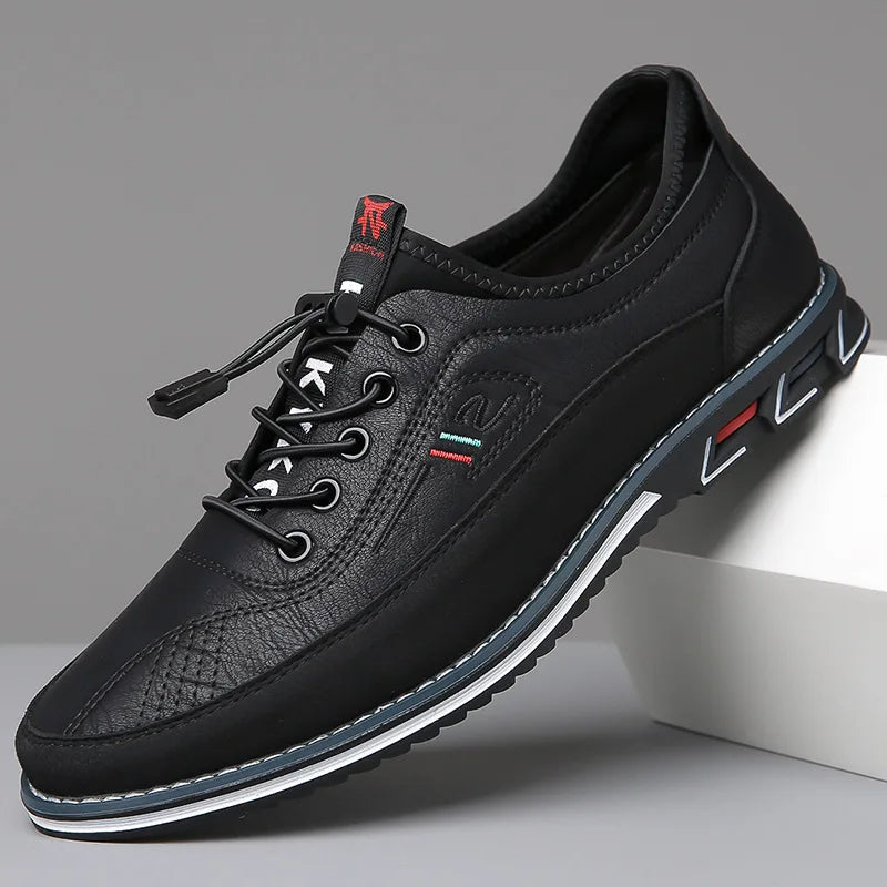 Variant image for Elegant Oxford Men's Shoes in Premium Leather with Comfortable Insole, Available in Brown, Black, Gray, and Khaki-37