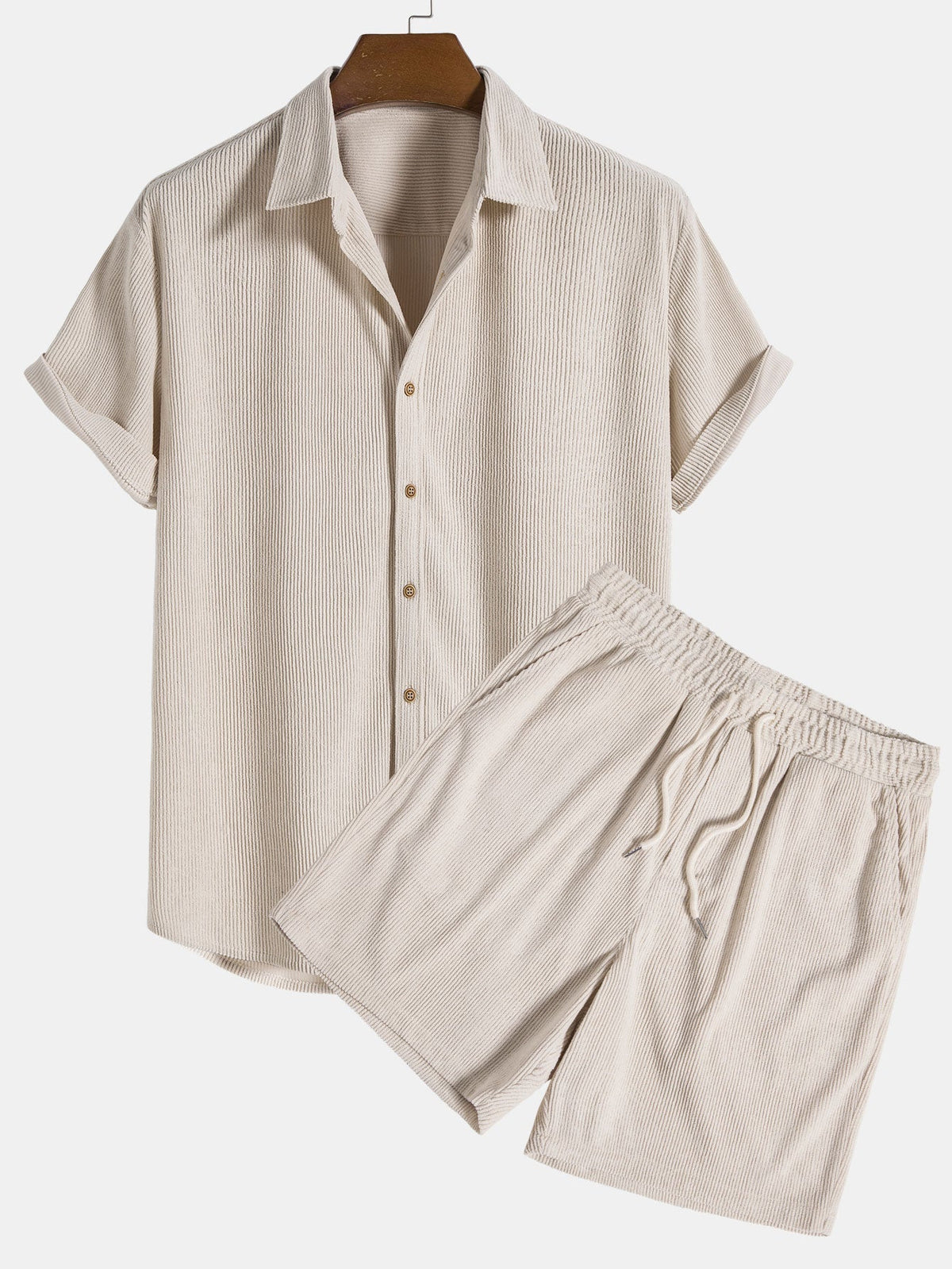 Variant image for Trendy Two-Part Summer Outfit for Men - Lightweight Casual Wear, Comfortable Fit, Versatile Style-1