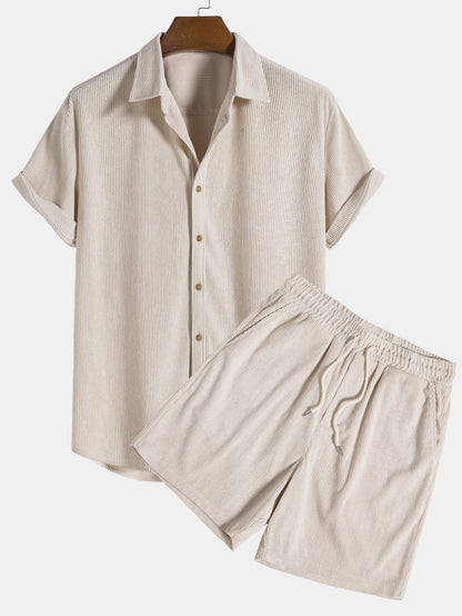 Variant image for Trendy Two-Part Summer Outfit for Men - Lightweight Casual Wear, Comfortable Fit, Versatile Style-1