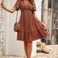 Elegant Boho Wedding Guest Dress, Flowing Design with Refined Details for Fall Weddings-1