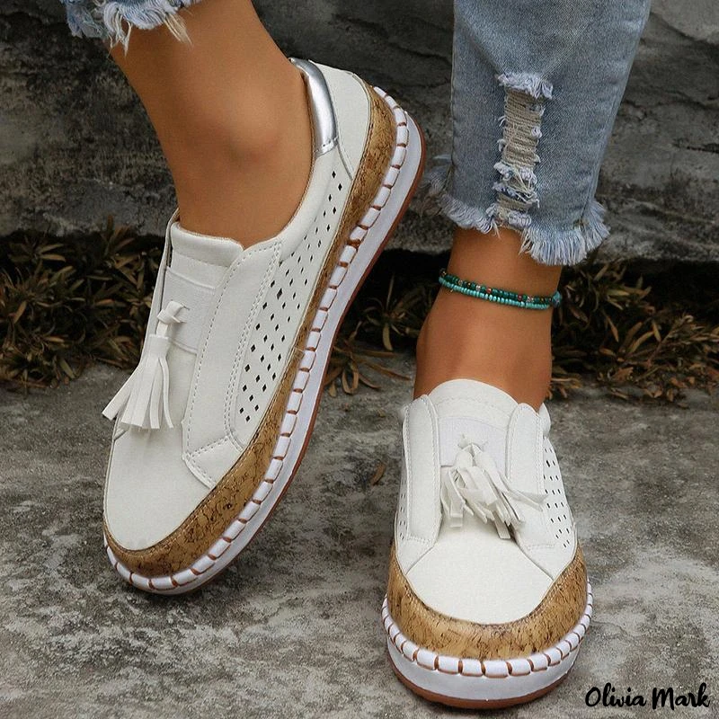Variant image for Moccasin Slippers for Women, Comfortable Low Heel Slip-On Shoes in Various Colors-1