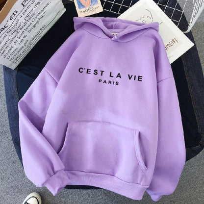 Cozy Oversized Women's Hoodie - Relaxed Plush, For Winter