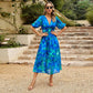 Elegant White Maxi Dress for Women, Long Sleeve Flattering Fit for Special Occasions and Parties-1