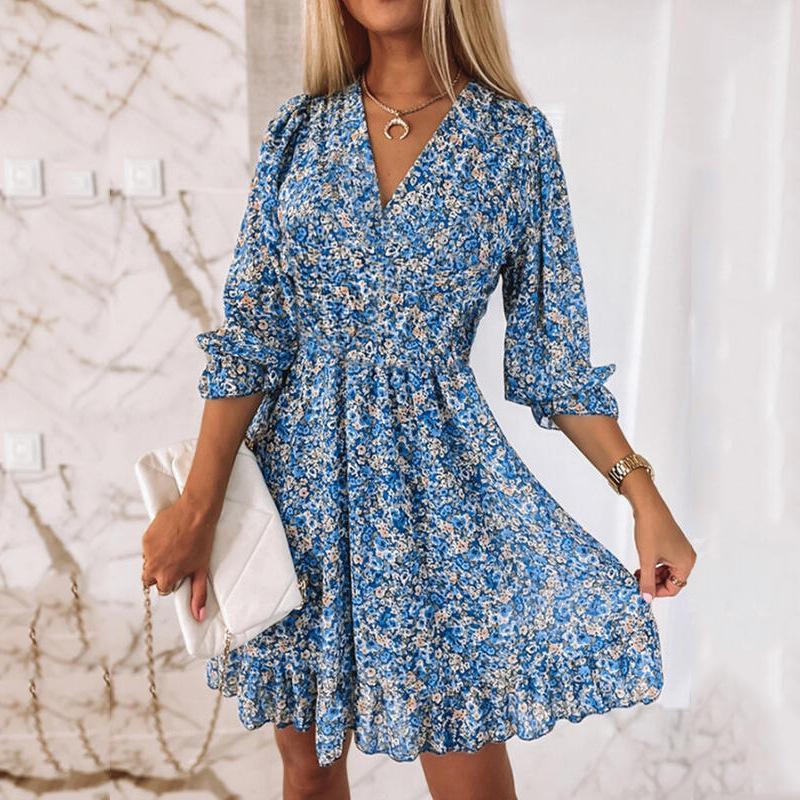 Variant image for Elegant Women's Dress, Flowing Fit Knee-Length Wedding Guest Dress, Versatile Formal Style for Various Occasions-1