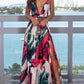 Elegant Floral Print Women's Dress - Versatile Long Formal and Casual Wedding Guest Dress for Summer Occasions-1
