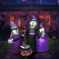 Inflatable Witch Luminous Halloween Yard Decor Outdoor