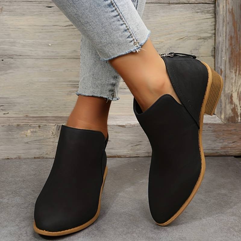 Variant image for Elegant Women's Pointed Toe Boots with Perforated Design for Winter Wear, Comfortable and Versatile Footwear-25