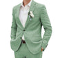 Light men's two-piece suit - slim fit, linen blend, for business banquets and events