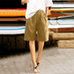 high-waisted, loose-fit with pockets, cotton, for casual summer days – Light women's shorts