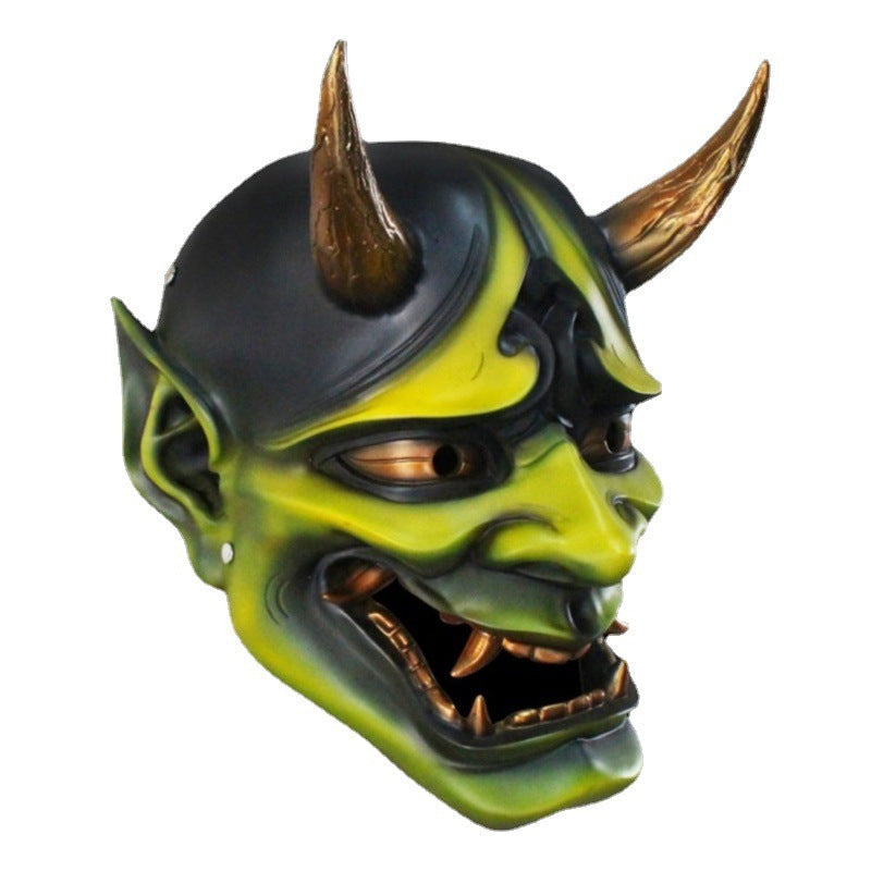 Resin2025 Edition Demon Mask Full Face Horned Cosplay Halloween