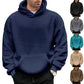 Plush Relaxed Men's Hoodie - Pullover, Double Velvet, Winter