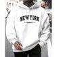 Casual Oversized Mens Hoodie - Pullover Polyester, Urban