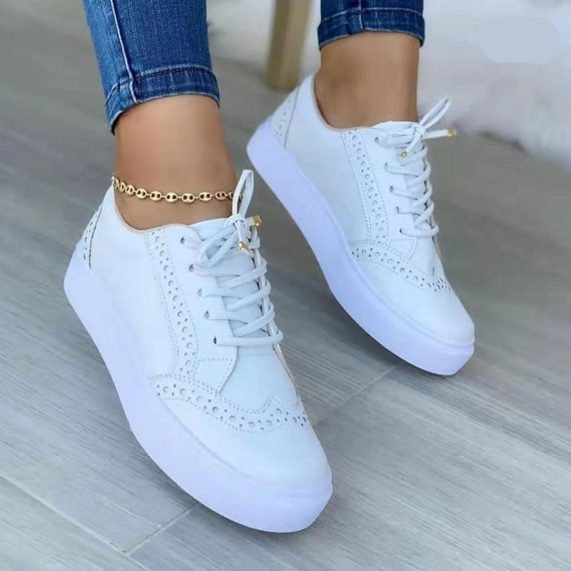 Variant image for Comfortable Platform Sneakers for Women, Stylish and Versatile Footwear in Blue, White, Green, Black - Perfect for Casual Wear-17