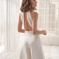 Elegant V-Neck Women's White Dress, Plus Size Formal Dress Up to 2XL, Chic Combination Style for Special Occasions-4