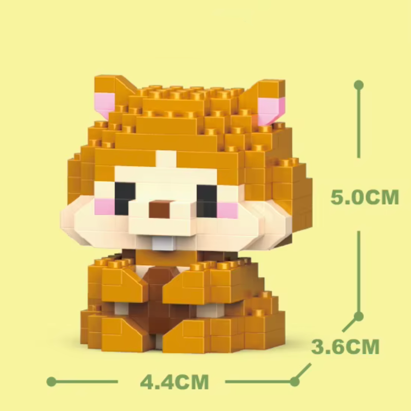 Mini Cute Animals Micro Building Blocks Lion 3D Toy Kit for Kids