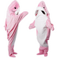 Shark Cartoon Flannel Sleeping Bag Pajamas - Hooded Cozy Animal Nightgown for Kids