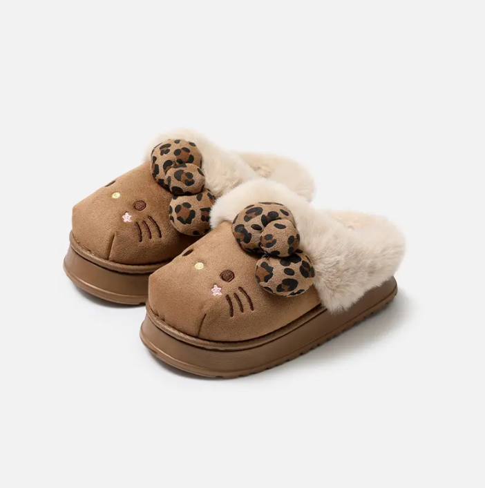 Plush HK Winter Slippers for Women
