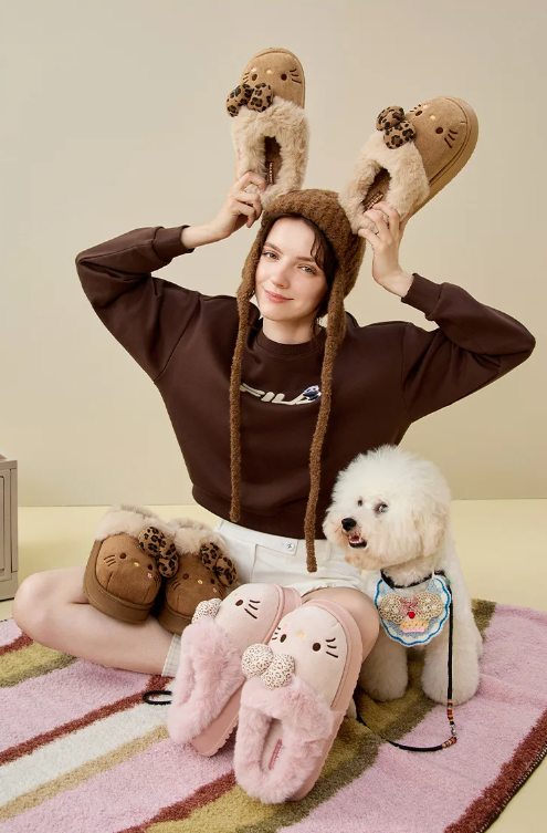 Plush HK Winter Slippers for Women