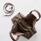 Plush & Structured Women’s Crossbody Bag - Top-Handle Silhouette, Pebbled Cowhide Leather, For Regular Urban Use