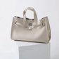 Plush & Structured Women’s Crossbody Bag - Top-Handle Silhouette, Pebbled Cowhide Leather, For Regular Urban Use