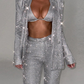glamorous design, high-quality fabric, for special occasions – Glimmering women's 3-piece set