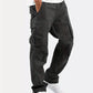 Oversized Black Cargo Pants for Men with Multiple Pockets, Comfortable Fit and Durable Cotton Blend Trousers-1